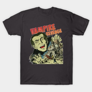 Comic Horror for halloween Vampire Revenge T-Shirt